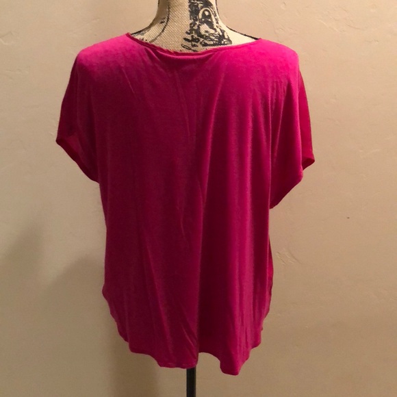 **LAST CHANCE** Pink Tee with Dolman-like Sleeves - Picture 2 of 4